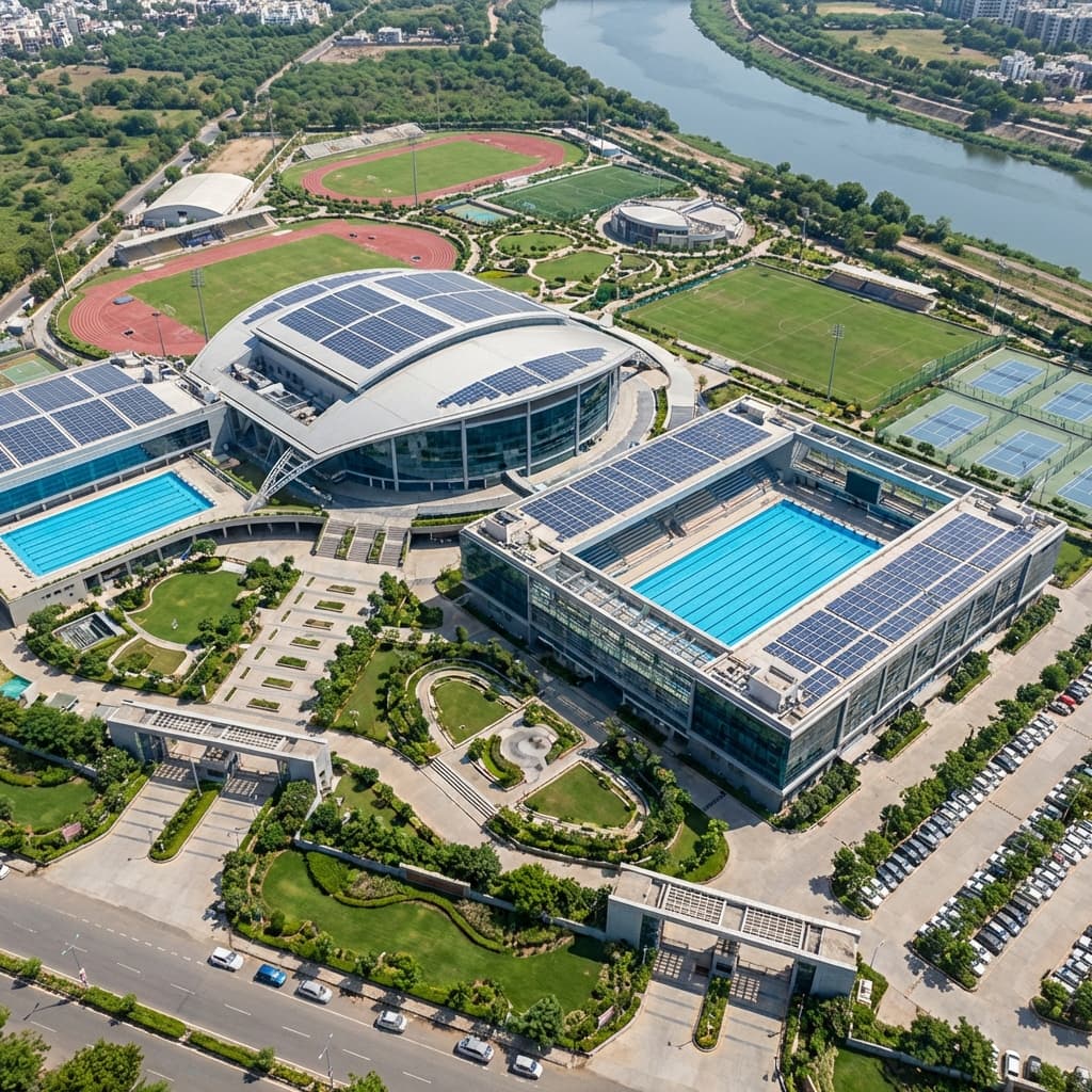Veer Savarkar Sports Complex Aerial View